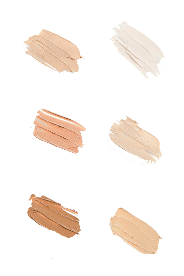 Brightening concealer full shade range swatches – bright | balance