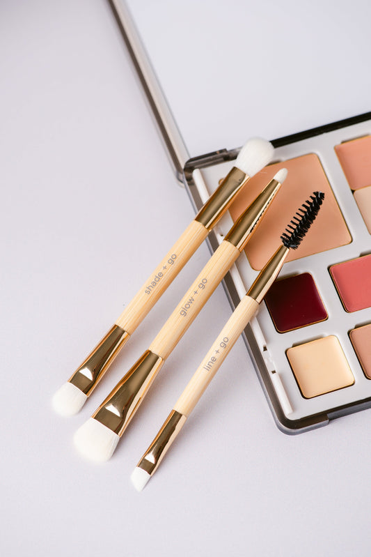 Curated glow capsule bundle with brushes – pre-matched makeup palette by skin tone